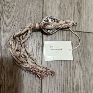 Handmade Woven Tassel Keychain with Mirrorball